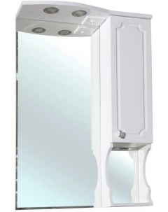 Зеркальный шкаф 65x100 3 см белый глянец R Кантри 4619910001012 Bellezza