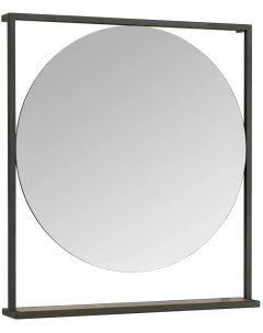 Зеркало 80x90 см дуб эндгрейн черный Лофт Фабрик 1A242602LTDU0 Акватон