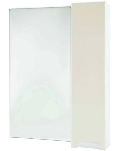 Зеркальный шкаф 58x80 см бежевый глянец белый глянец R Пегас 4610409001070 Bellezza