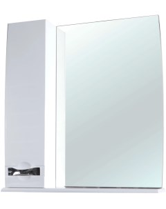 Зеркальный шкаф 80x87 см белый глянец L Абрис 4619713002018 Bellezza