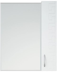 Зеркальный шкаф 60x70 см белый глянец белый матовый R Олимп SD 00000653 Corozo