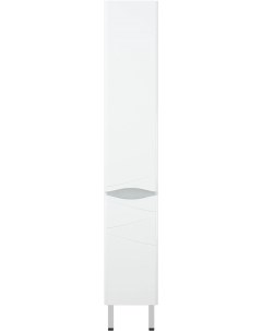 Пенал напольный белый глянец серый металлик R Омаха SD 00000968 Corozo