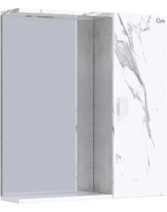 Зеркальный шкаф 65x71 см мрамор камень бетонный L R Марбл 206545 Onika