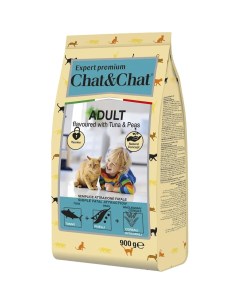 Adult Сухой корм для кошек с тунцом 900 гр Chat&chat