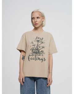 Хлопковая футболка с принтом грибов Твое