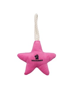 Игрушка для собак звездочка с канатом и пищалкой 26 х 16 х 5 см Розовый Mr.kranch