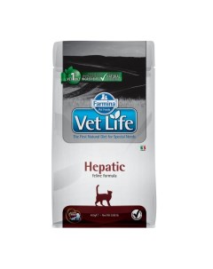 Vet Life Cat Hepatic корм для кошек при хронической печеночной недостаточности Диетический 400 гр Farmina vet life