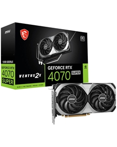 Видеокарта MSI GeForce RTX 4070 Super 12288Mb, Ventus 2X OC 12G (RTX 4070 Super 12G Ventus 2X OC) 1xHDMI, 3xDP, Ret Msi