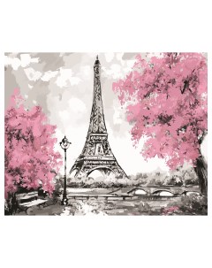 Картина по номерам на холсте Париж 40 50 см с поталью акриловыми красками и кистями Три совы