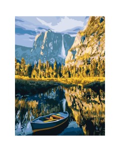 Картина по номерам на холсте Осень в горах 40 50 см с акриловыми красками и кистями Три совы