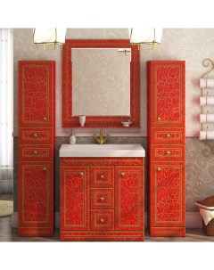 Мебель для ванной Fresko 90 красная краколет Misty