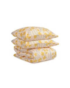 Комплект постельного белья горчичного цвета с принтом Полярный цветок Scandinavian touc Tkano