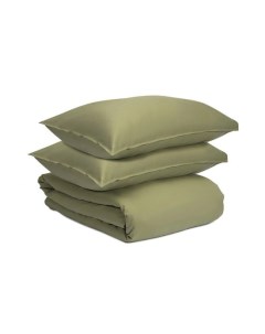 Комплект постельного белья цвета шалфея с брашинг эффектом Tkano