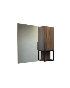 Зеркало шкаф Равенна Лофт 90 дуб темно коричневый Dreamsan