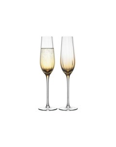 Набор бокалов для шампанского Gemma Amber Желтый 7 2 Liberty jones
