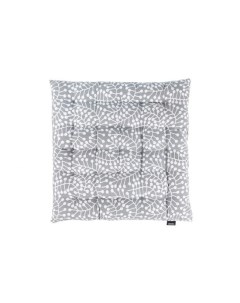 Подушка на стул из хлопка серого цвета с принтом Спелая Смородина Scandinavian touch Серый 40 Tkano