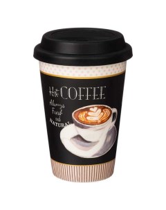 Термокружка Coffemania Hot coffee 390мл фарфор силикон Lefard