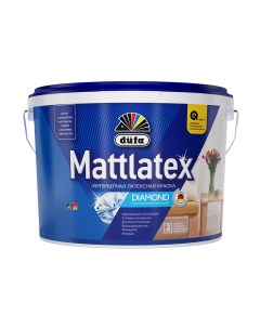 Краска моющаяся Mattlatex RD100 база 3 бесцветная 9 л Dufa