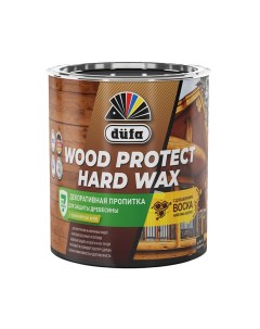 Антисептик Wood Protect Hard Wax декоративный для дерева белоснежный 0 75 л Dufa