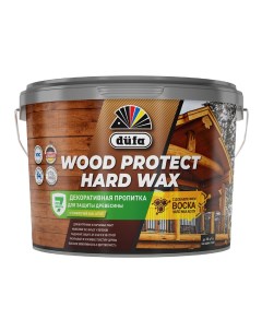 Антисептик Wood Protect Hard Wax декоративный для дерева бук 9 л Dufa