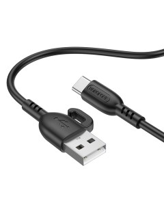 Дата кабель BX91 USB 3 0A для Type C ПВХ 1м Black Borofone