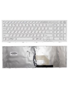 Клавиатура для ноутбука Sony VPC EH белая с рамкой Azerty