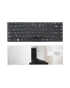 Клавиатура для ноутбука Toshiba L800 L830 черная с черной рамкой Azerty