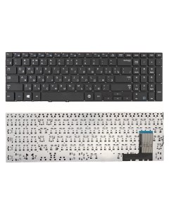Клавиатура для ноутбука Samsung NP370R5E NP450R5V черная без рамки плоский Enter Azerty