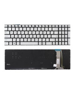 Клавиатура для ноутбука Asus G551 GL552 GL752 серая с подсветкой Azerty