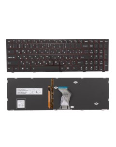 Клавиатура для ноутбука Lenovo Y500 Y500N Y510P Y590 черная с подсветкой Azerty
