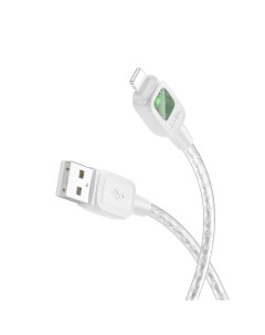 USB дата кабель Lightning U124 1 2м серый Hoco