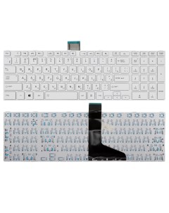Клавиатура для ноутбука Toshiba C850 L850 P850 белая с рамкой Azerty