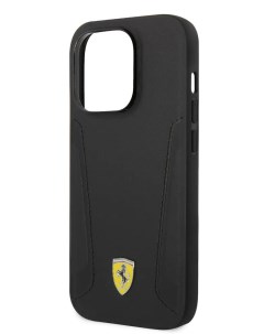 Чехол CG Mobile Leather Stamped sides Hard MagSafe для iPhone 14 Pro Max Черный Ferrari