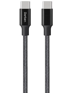 Кабель USB USB C to USB C PD Charging Cable Metallic Series 2m Black Dorten