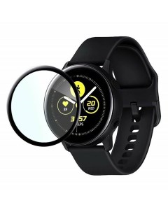 Гибридное стекло 3D PMMA для Samsung Galaxy Watch Active 2 Черная рамка Luxcase