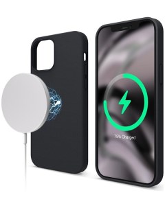 Чехол MagSafe Soft silicone case для iPhone 12 12 Pro Черный Elago