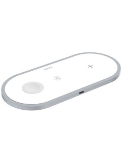 Беспроводное зарядное устройство Hoco CW24 для смартфона гарнитуры iWatch белый Nobrand