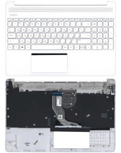 Клавиатура для HP 15S EQ 15S FQ топкейс белый Vbparts