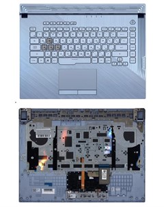Клавиатура для Asus Strix G15 G512LWS топ панель серебристая Vbparts