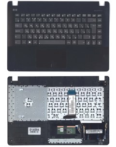 Клавиатура для Asus X451 X451CA Series p n 0KNB0 4133BR00 черная с черным топкейсом Sino power