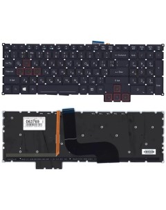 Клавиатура для Acer Predator 15 17 G9 591 17X GX 791 GX 792 Series черная с подсветкой Sino power