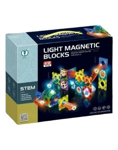 Конструктор магнитный Light Magnetic Blocks 49 деталей Panawealth
