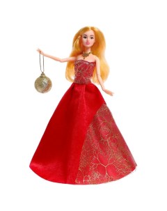 Кукла Снежная принцесса с аксессуаром красное платье в пакете Nobrand
