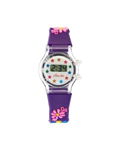 Часы наручные электронные детские Цветочки d 3 см длина 20 см Nobrand