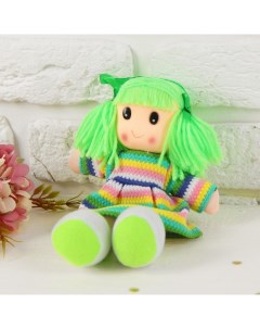 Мягкая игрушка Кукла в вязаном платье цвета МИКС Nobrand