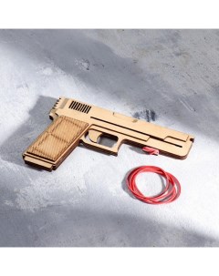 Сувенир деревянный Пистолет игрушечный резинкострел ТТ стреляет резинками Nobrand