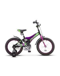 Велосипед 18 Jet Z010 Черный фиолетовый зеленый Stels