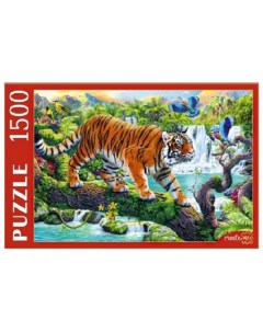 Пазлы Тигр на дереве 1500 элементов Рыжий кот