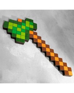 Сувенир деревянный игрушечный Топор 14 5х32 5х1 2 см пиксельный зеленый Дарим красиво