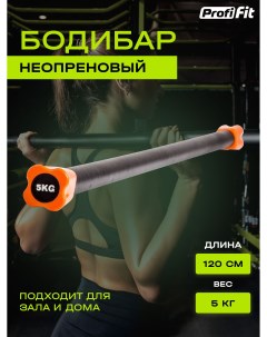 Гимнастическая палка бодибар Profi Fit для фитнеса и гимнастики 5 кг Profifit